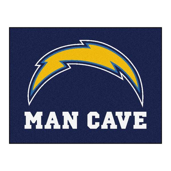 FANMATS San Diego Chargers Blue Man Cave 3 ft. x 4 ft. Area Rug