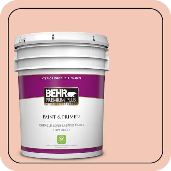 BEHR PREMIUM PLUS 5 gal. #M190-2 Everblooming Eggshell Enamel Low Odor Interior Paint & Primer