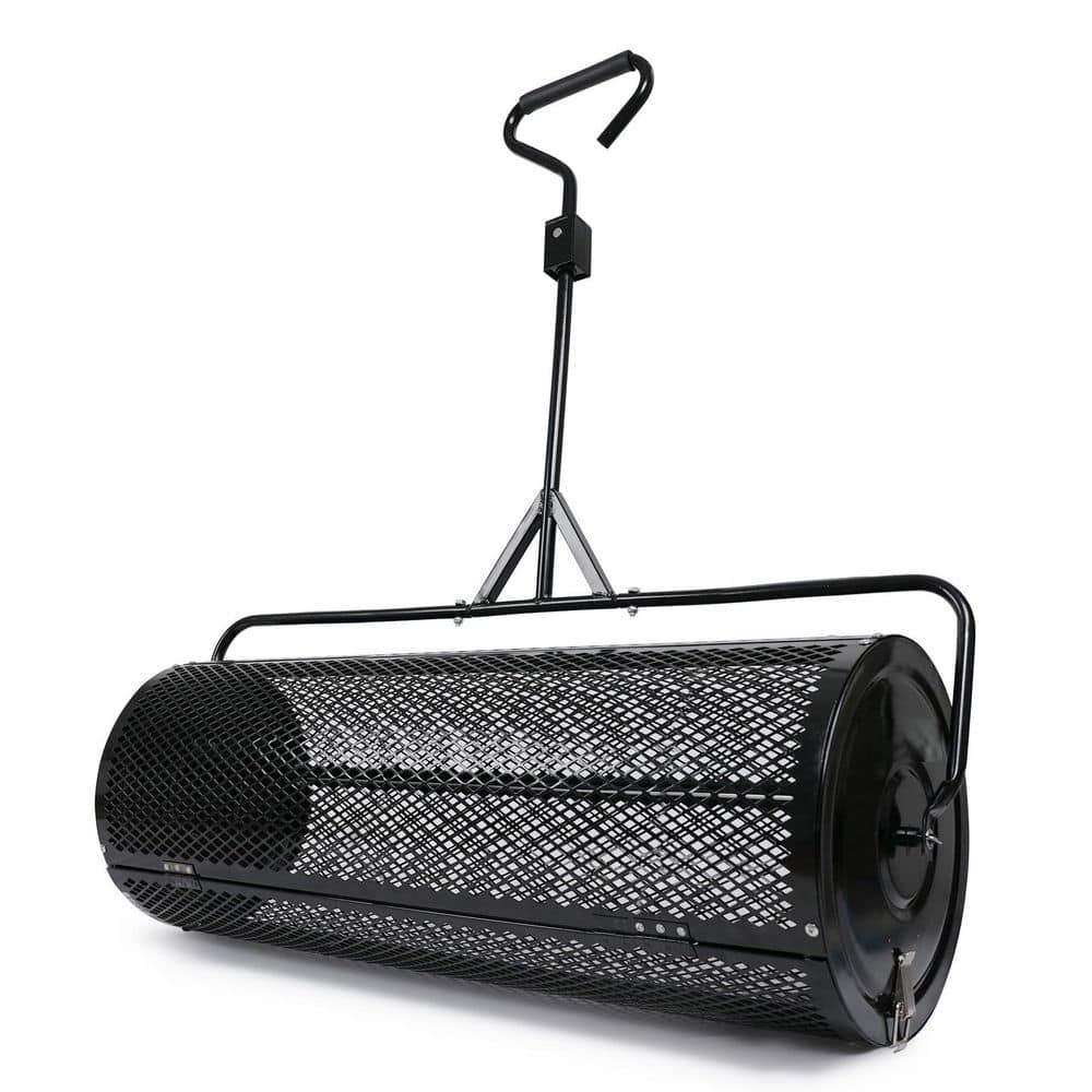 44 in. Peat Moss Spreader with Accessories, Metal Mesh Roller Lawn Spreader for Topsoil, Manure, Mulch, Top Dressing price history on PriceWatchPro