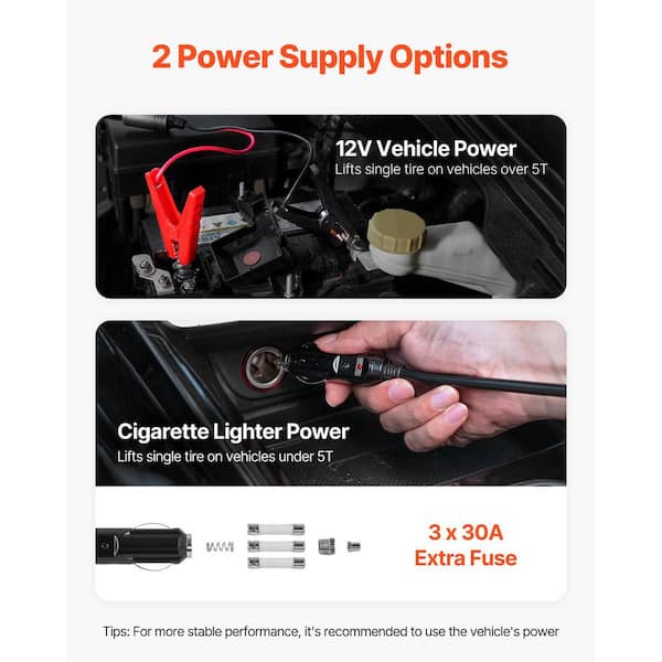 SKYSHALO Electric Car Jack, 15 Tons /33000 lbs., 12-Volt Dual-Powered Tire  Change Replacement with LED Light DDYYQJDTJWW1WAAB7V9-S0320