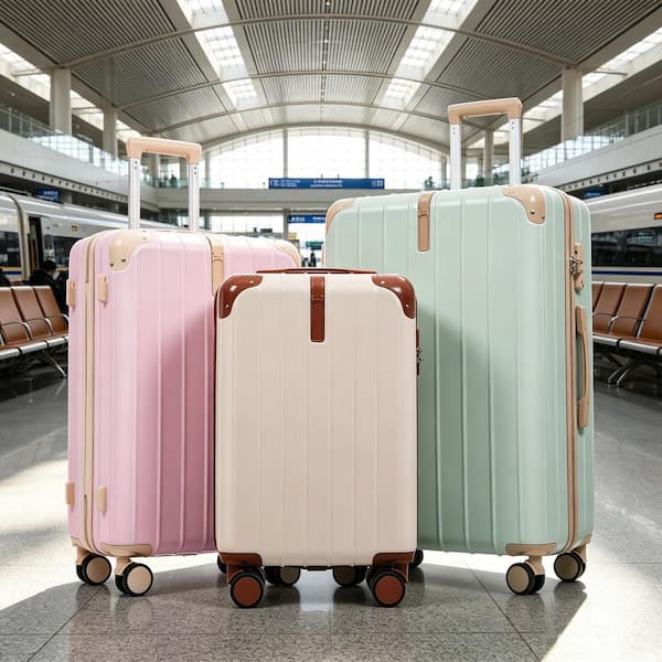 Merax Lightweight Durable 3-Piece Macaron ABS Plastic Hardshell