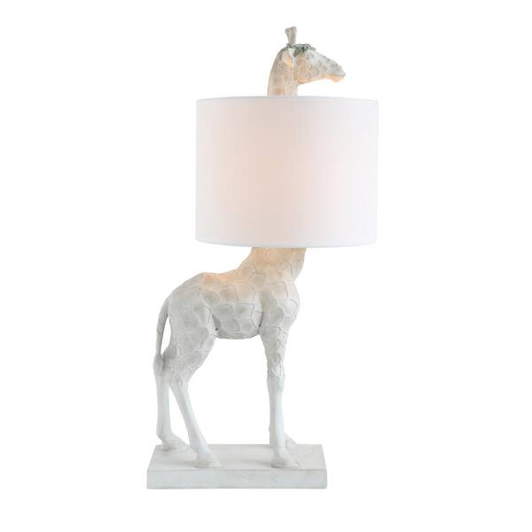 Photo 1 of 27.75 in. White Novelty Lamp with Giraffe Shape