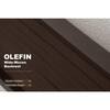 Close-up of a dark bronze olefin wide-woven backrest.