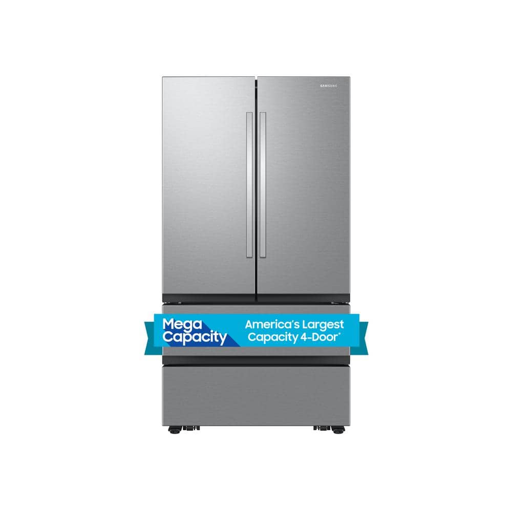 Samsung 31 cu. ft. Mega Capacity 4-Door French Door Refrigerator with Dual Auto Ice Maker in Stainless Steel, Silver