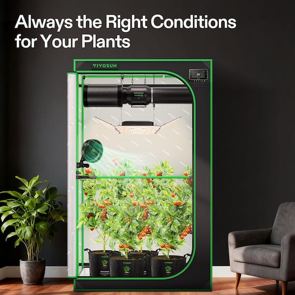 VIVOSUN 4 ft. x 4 ft. GIY Plus Smart Advance Grow Tent with Full