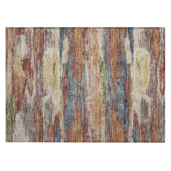 Chantille Machine Washable Indoor/Outdoor Abstract ACN942 Paprika 1 ft. 8 in. x 2 ft. 6 in. Area Rug