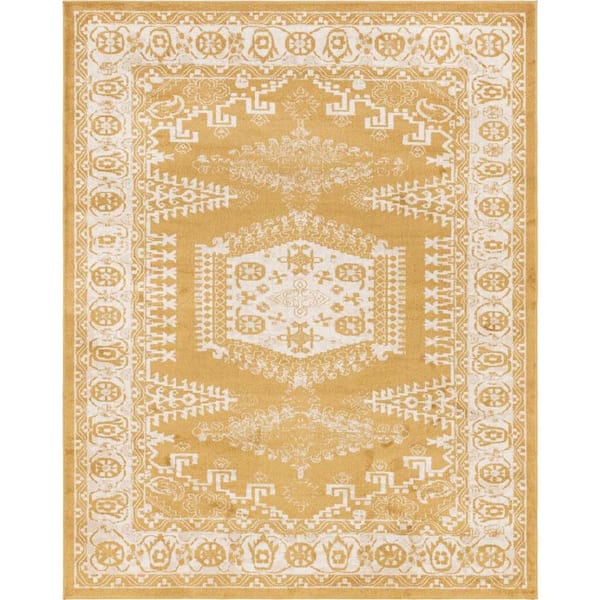 Unique Loom Utopia Larissa Gold 8' 0 x 10' 0 Area Rug