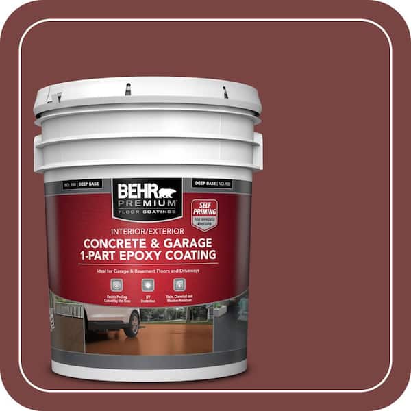 5 gal. #C70-30 Brick Self-Priming 1-Part Epoxy Satin Interior/Exterior Concrete and Garage Floor Paint