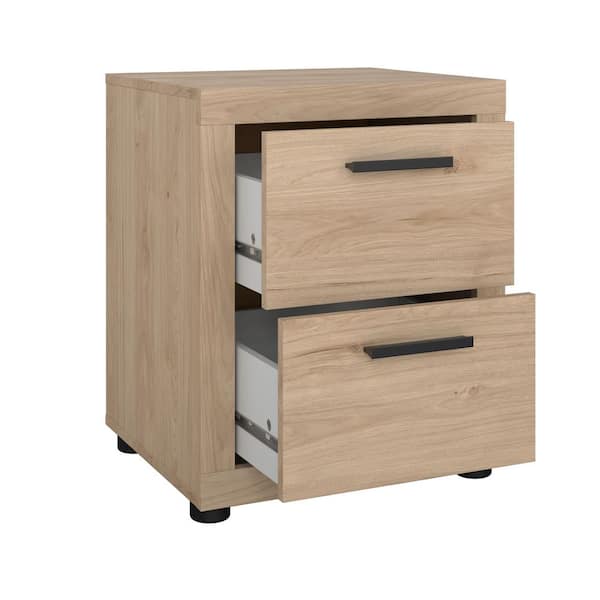 Tvilum Mira Jackson Hickory 2 Drawer 18.35 in. W Nightstand
