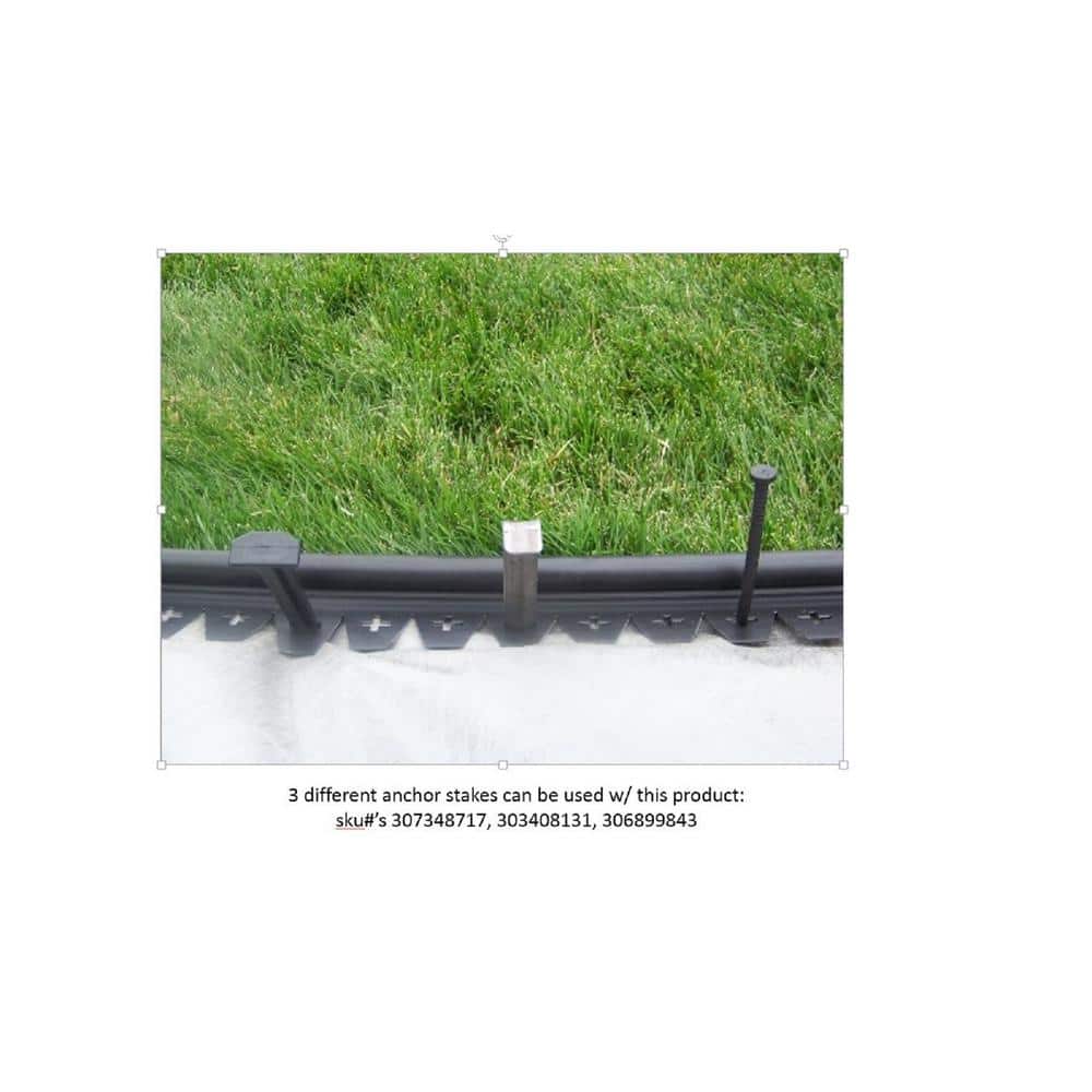 Black Recycled Plastic No-Dig Garden Edging with Stakes