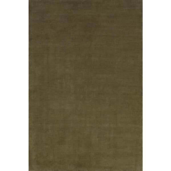 Zephira Modern Solid Area Green 3 ft. x 8 ft. Indoor Runner Rug
