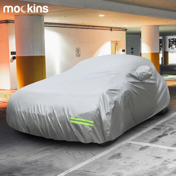 Mockins 185 in. x 70 in. x 60 in. Heavy-Duty Waterproof Car Cover - 190T  Silver Polyester MA-46 - The Home Depot