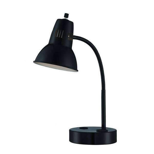 Filament Design 22 in. Black Gooseneck Desk Lamp