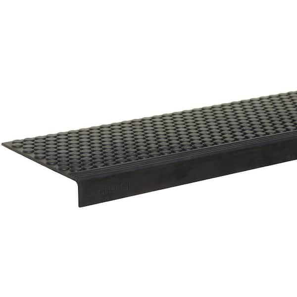 Rubber-Cal Azteca Black 9.75 in. W x 29.75 in. L Indoor Outdoor Stair  Treads Rubber Step Mats 10-104-008-6pk - The Home Depot