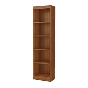 68.25 in. Morgan Cherry Wood 5-shelf Standard Bookcase with Adjustable Shelves