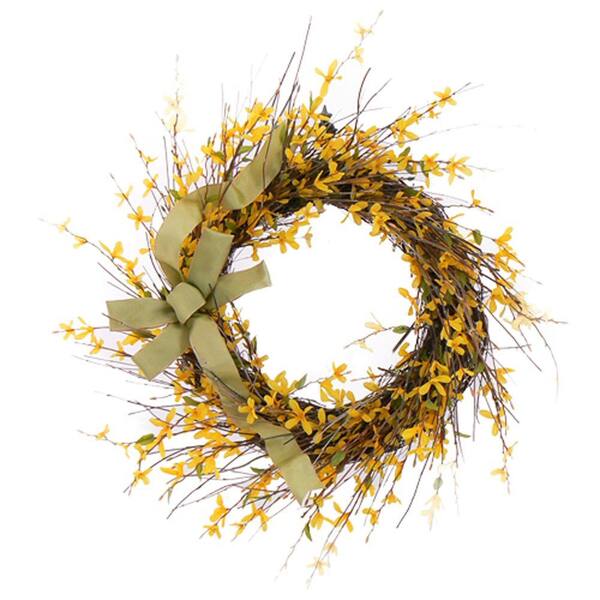 The Christmas Tree Company Dawn's Light 22 in. Dried Floral Wreath-DISCONTINUED