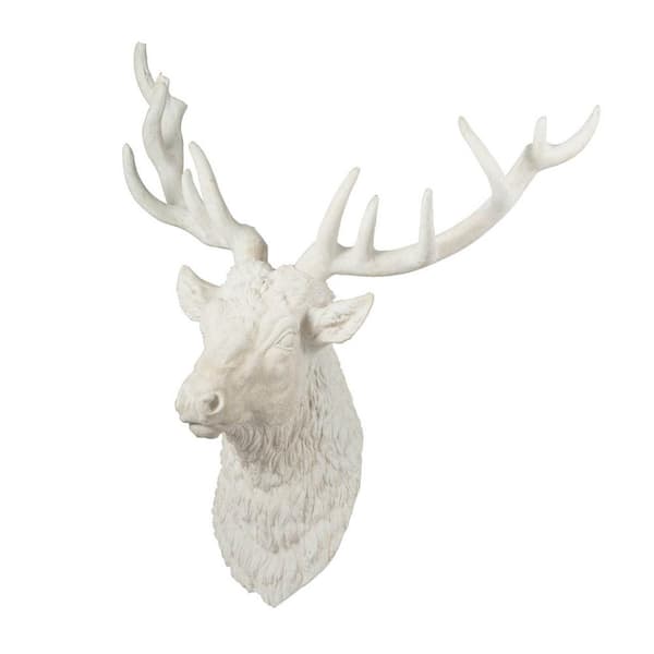 White Faux Taxidermy X Large Deer Head Wall Mount, The XL Alexandr Deer  Wall Mount Sculpture | Fake Animal Head