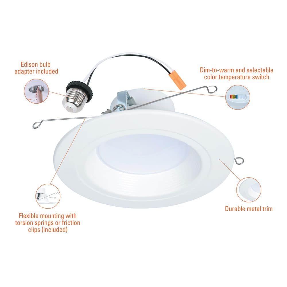 Matte White 5/6 Inch LED Retrofit Recessed Light