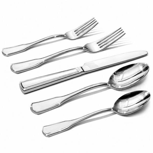 30-Piece 18/10 Stainless Steel Silverware Set for 6, Mirror Finish, Dishwasher Safe
