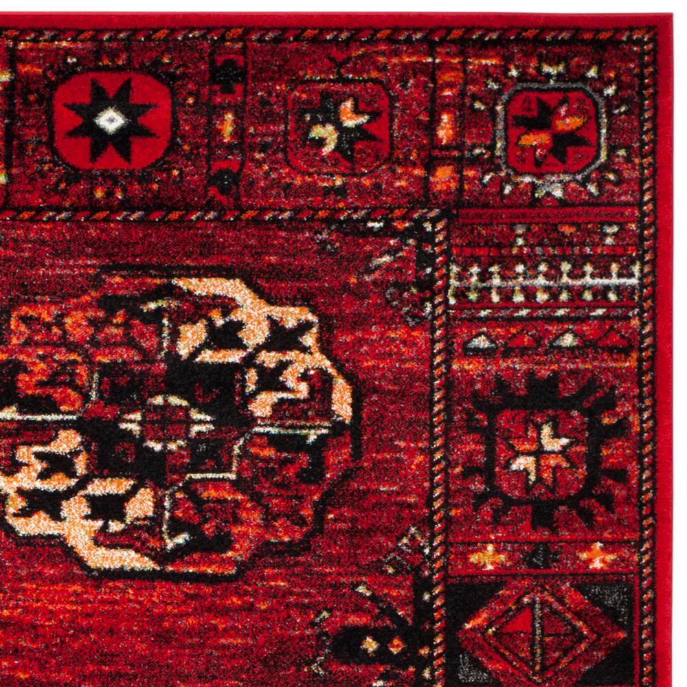 Antique Patina Red Multi Hand-Knotted Round Area Rug