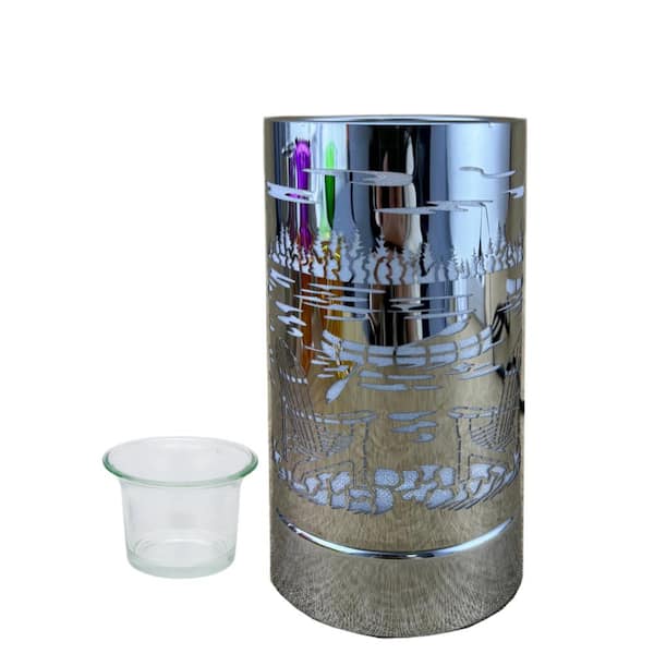 PETERSON ARTWARES Silver Lake Living Touch Lamp Essential Oil Diffuser and Wax Warmer
