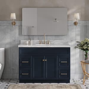 Hamlet 48 in. W x 21.5 in. D x 34.5 in. H Freestanding Bath Vanity Cabinet without Top in Midnight Blue