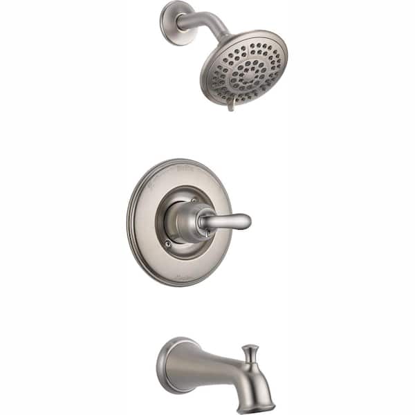 Delta Linden 1-Handle 1-Spray Tub and Shower Faucet Trim Kit in Stainless (Valve Not Included)