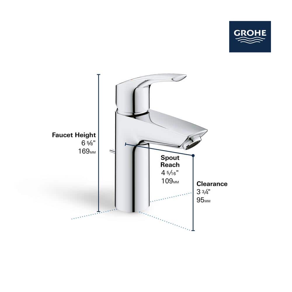 Eurosmart Chrome 6.63" Single-Handle S-Size Bathroom Faucet