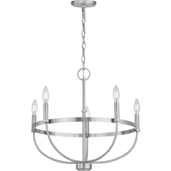Progress Lighting Camperdown 5-Light Brushed Nickel Chandelier