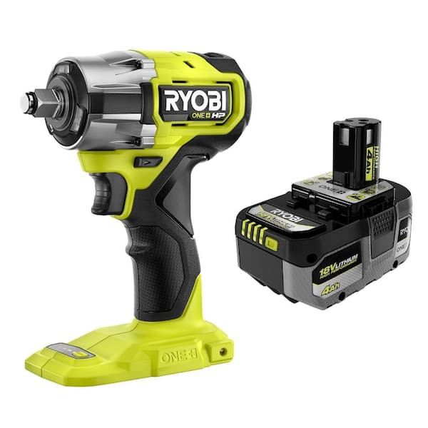 ONE+ HP 18V Brushless Cordless Compact 1/2 in 4 Mode Impact Wrench with 4.0 Ah HIGH PERFORMANCE Battery