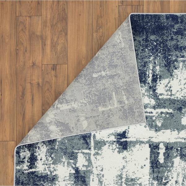 Luxe Weavers Rug Hampstead Abstract Blue 6x9 Modern Area Rug