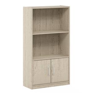 Mueble Esquina Con Puertas Estantería Esquinera Furinno Gruen Con 2 Puertas - Biblioteca Abierta, Color Pino Metropolitano Furinno Gruen 2 Puertas