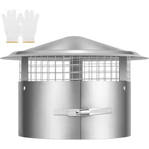 10 in. Round Adjustable Stainless Steel Chimney Cap with Screen