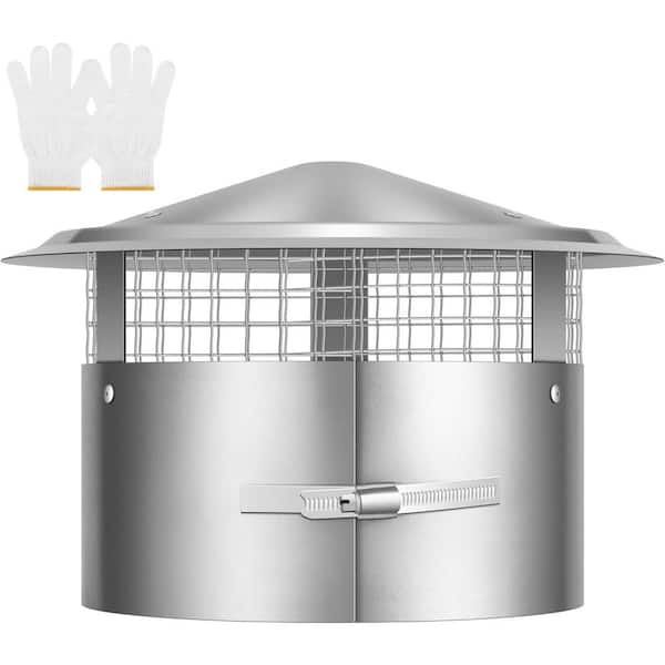 VIVOHOME 10 in. Round Adjustable Stainless Steel Chimney Cap with Screen