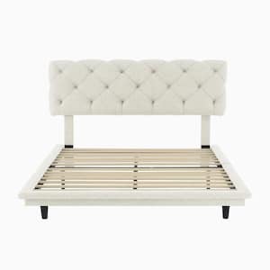 Beige Full Platform Bed