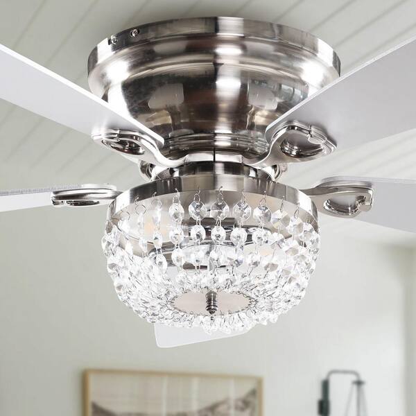 crystal ceiling fan flush mount