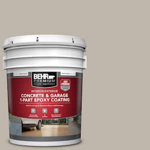 5 gal. #HDC-CT-21 Grey Mist Self-Priming 1-Part Epoxy Satin Interior/Exterior Concrete and Garage Floor Paint