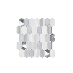 Smoky Alps Interlocking 12 in. x 14 in. Glass/Stone Mesh-Mounted Mosaic Wall Tile (9.7 sq. ft./Case)