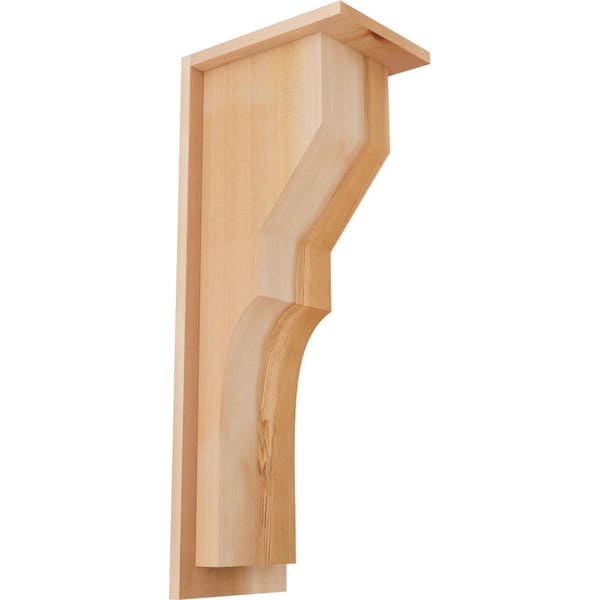 Ekena Millwork 7-1/2 in. x 10 in. x 26 in. Monterey Smooth Western Red Cedar Corbel with Backplate
