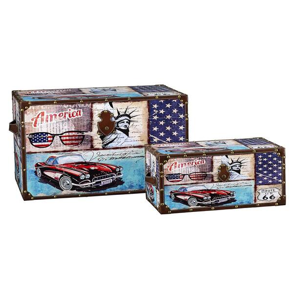 Household Essentials Red White and Blue Trunk