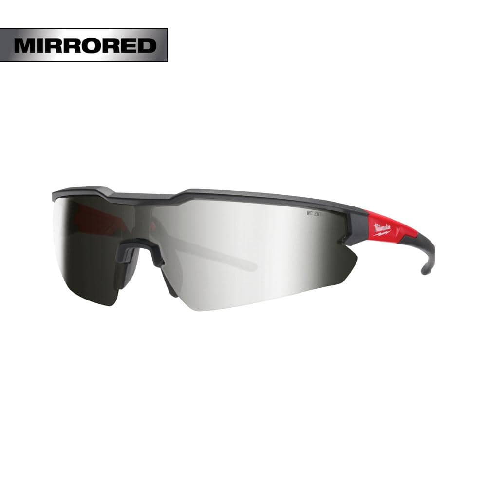 Milwaukee Safety Glasses with Mirror Anti-Scratch Lenses 48-73-2019 ...