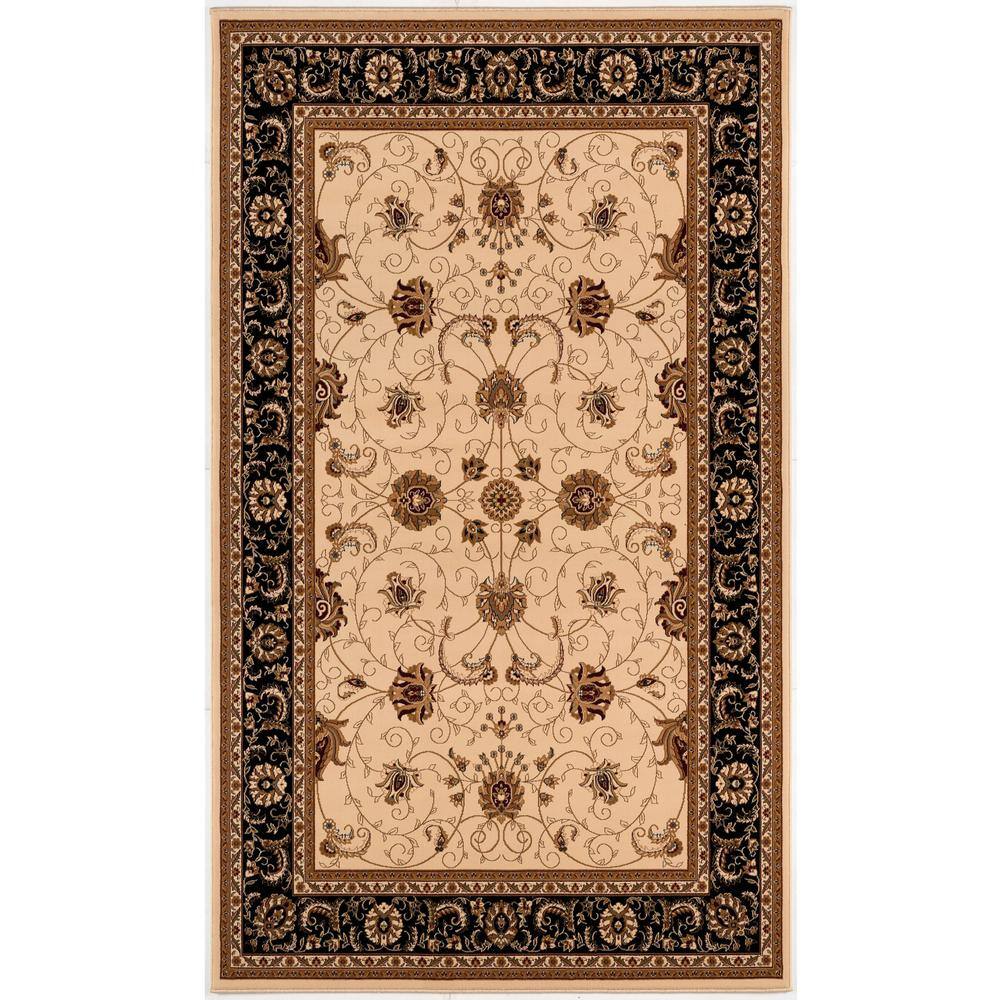 Majestic Traditional Cream Black 2 ft. 3 in. x 4 ft. Doormat Area Rug Entrance Floor Mat price history on PriceWatchPro