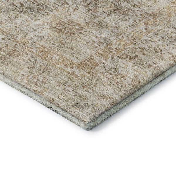 Mayfield Premium Machine Washable Abstract AMF2136 Beige 2 ft. x 3 ft. Accent Rug