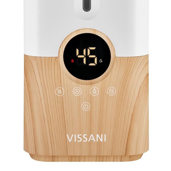 Vissani 1.5 Gal. Ultrasonic Humidifier 360 ° Turning Dual Nozzle