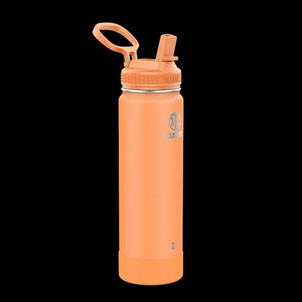 22oz Actives Stainless Steel Tart Orange Water Bottle with Straw Lid