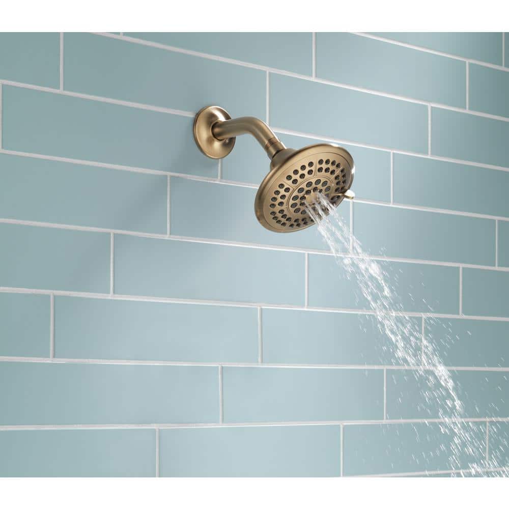 Champagne Bronze 5-Setting Wall Mounted Raincan Shower Head