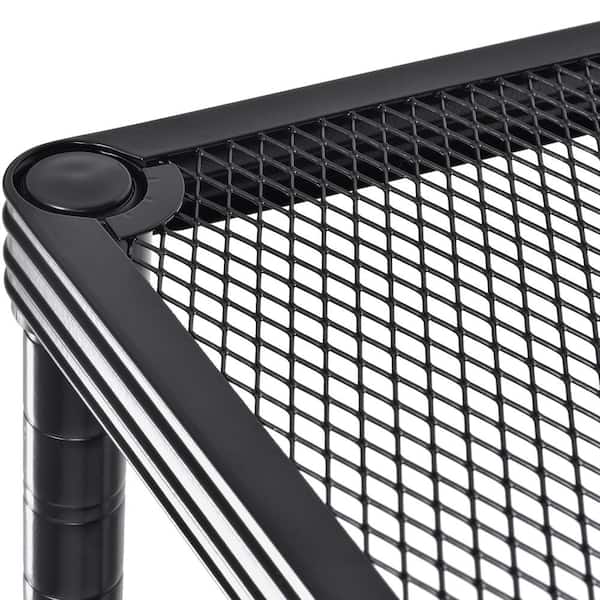 Muscle Rack Steel Clothing Rack with Wire Shelves in Black (36 in