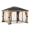 Sunjoy Universal Curtains and Mosquito Netting for 11 ft. x 13 ft. Wood ...