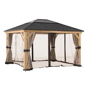 Universal Curtains and Mosquito Netting for 13 ft. x 15 ft. Wood Gazebos