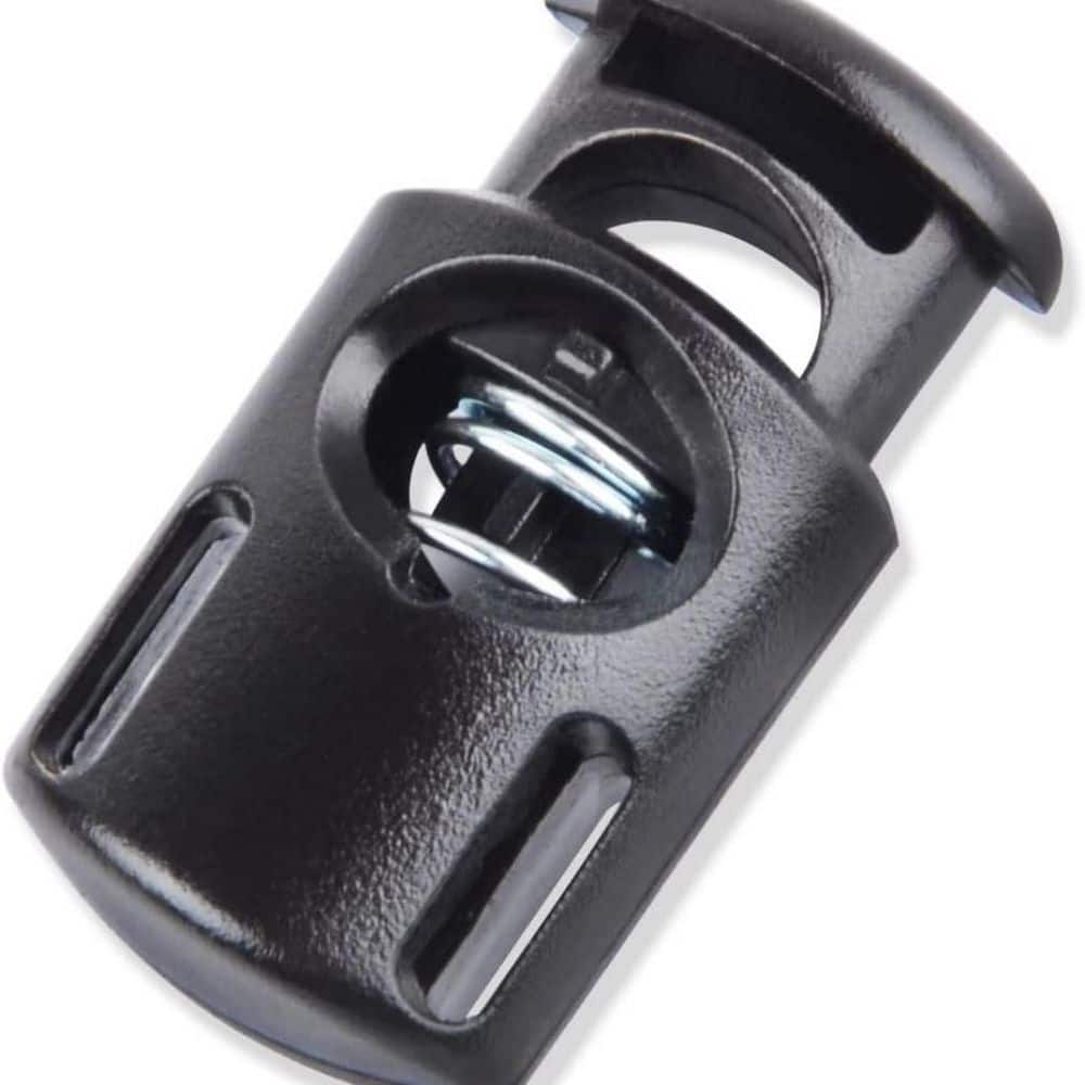 Plastic Cord Locks End Spring Stop Toggle Stoppers Multi-Colour (10 Pieces, Black) price history on PriceWatchPro